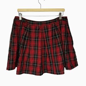 NWT Social Collision Hot Topic Plaid Mini Skirt Size XL Academia Rock Goth Punk